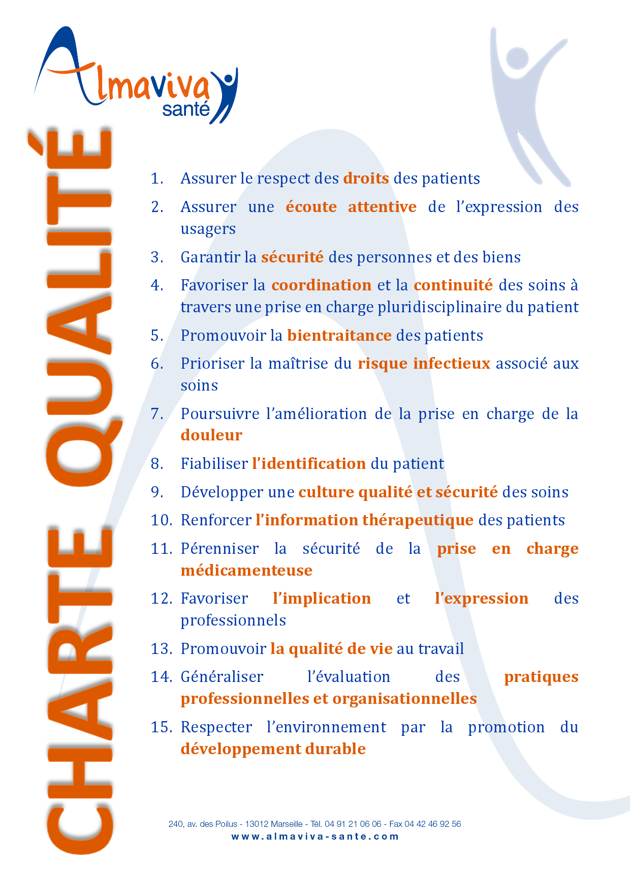 Charte Qualité Almaviva Santé