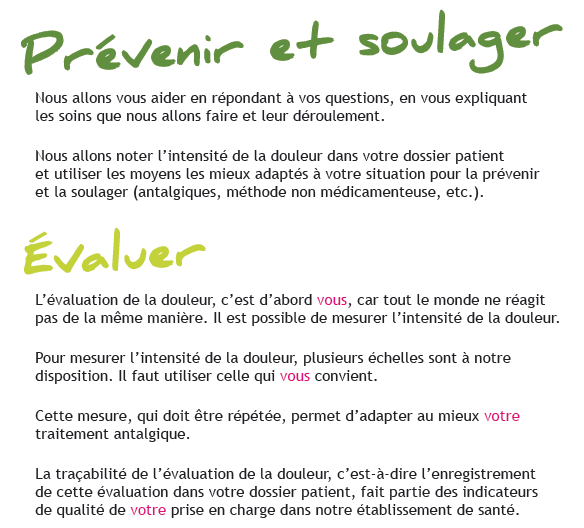 Contrat d'engagement de lutte contre la douleur - Clinique de Vitrolles